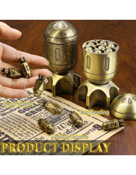 Conjunto de Dados Metálicos ZHOORQI DND 7 Piezas Bronce Conjunto de Dados Metálicos ZHOORQI DND 7 Piezas Bronce