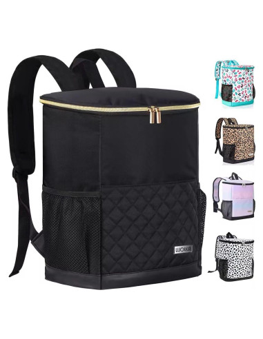 Mochila Cooler Wolka Tiburón Negro 30 L, Aislada y Portátil