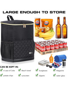 Mochila Cooler Wolka Tiburón Negro 30 L, Aislada y Portátil 2