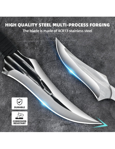 Juego de Cuchillos de Caza Zarfand - 2 Piezas, Acero Inoxidable