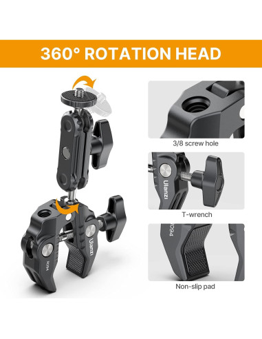 Soporte Multifuncional UURig R094 Super Clamp para Cámara
