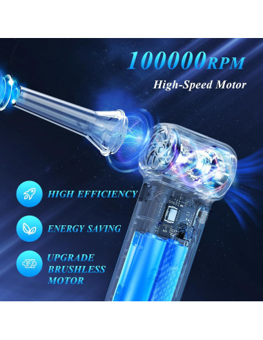 Soplador de Aire Comprimido LGINZS 150,000 RPM Limpiador de Teclados