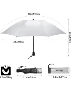 Paraguas de Senderismo G4Free Liteflex Ultraligero Plegable 109cm 2