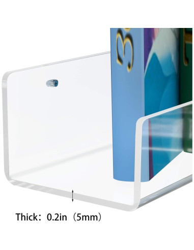 Estante Flotante Invisible NIUBEE 60.96 cm Acrílico Grueso