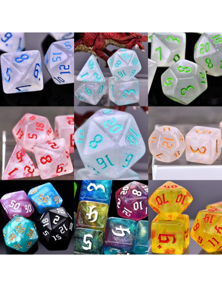 Conjunto de Dados RPG 210 Piezas Amiven con Bolsa de Cuerda Conjunto de Dados RPG 210 Piezas Amiven con Bolsa de Cuerda