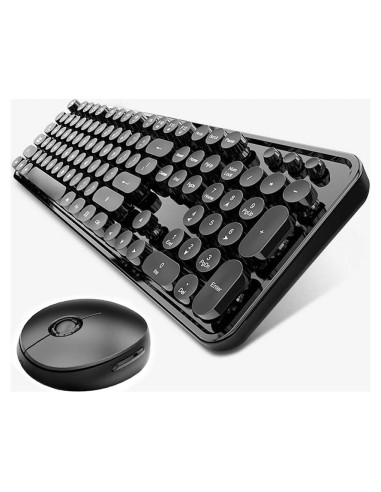 Combo Teclado y Ratón Inalámbrico Mofii Retro 104 Teclas Negro