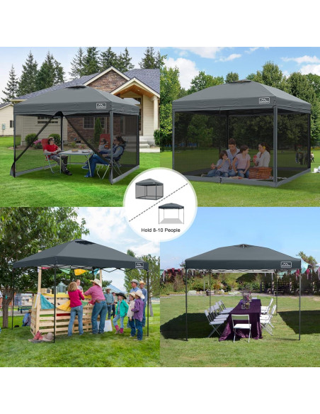 Carpa Pop Up KAMPKEEPER 10x10 con Mosquitera y 4 Sacos Carpa Pop Up KAMPKEEPER 10x10 con Mosquitera y 4 Sacos