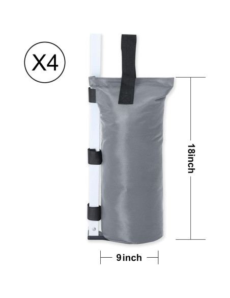 Bolsa de Arena COOSHADE 4 Piezas 50.8 kg Gris para Carpa Bolsa de Arena COOSHADE 4 Piezas 50.8 kg Gris para Carpa
