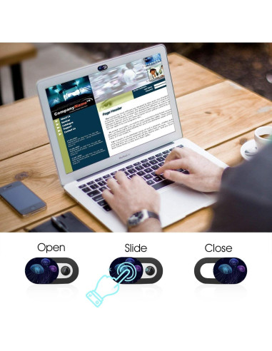Cubierta de Webcam SIREG SYG0403 - Protección Privacidad 3 Piezas