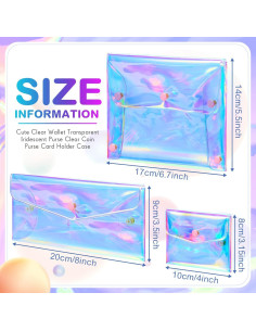 Conjunto 3 Bolsas de Maquillaje Holográficas Patelai - Tamaños Mixtos 2