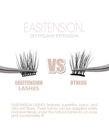 Extensión de Pestañas EASITENSION 10mm C Curl 12 Grupos Volumen