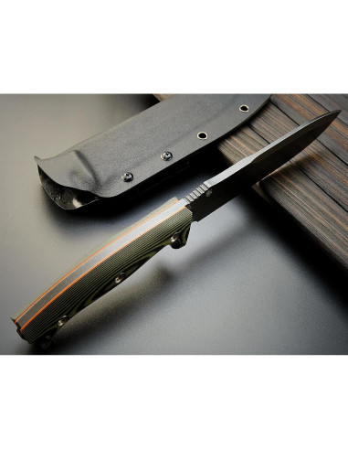 Cuchillo de hoja fija Sitivien ST11 DC53 17.4 cm con mango G10