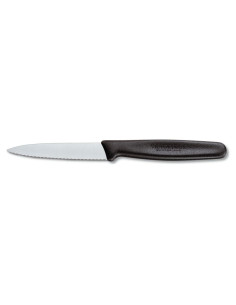 Cuchillo de Pelar Victorinox 8.3 cm Bisel Serrado Negro