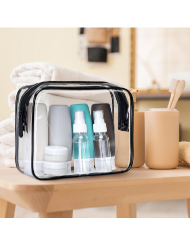 Bolsa de Aseo TSA PACKISM con 8 Botellas Silicona 100ml