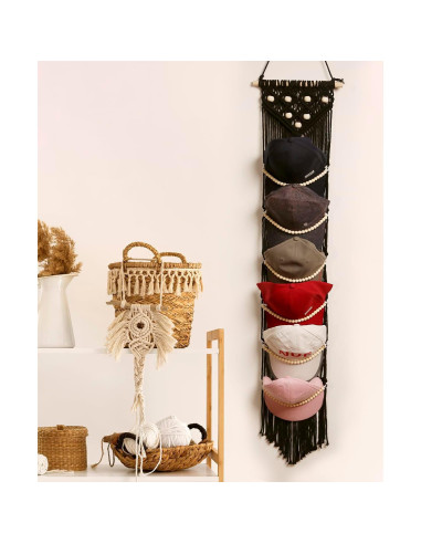 Soporte para Gorras Jontell Negro - Organizador de Sombreros Boho