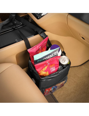 Basurero de Coche KMMOTORS ALD Pequeño Plegable con Bolsas