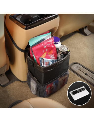 Basurero de Coche KMMOTORS ALD Pequeño Plegable con Bolsas