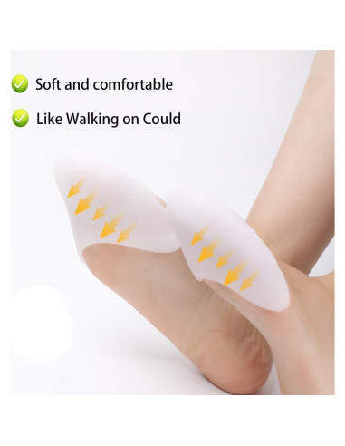 Protectores de Dedos de Silicona Misorita Beige - Alivio Dolor Tacones