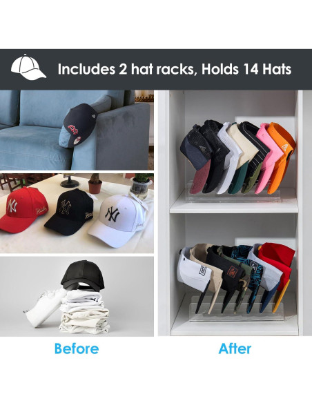 Soporte para Gorras Forzacx Acrílico Transparente 2 Piezas Soporte para Gorras Forzacx Acrílico Transparente 2 Piezas