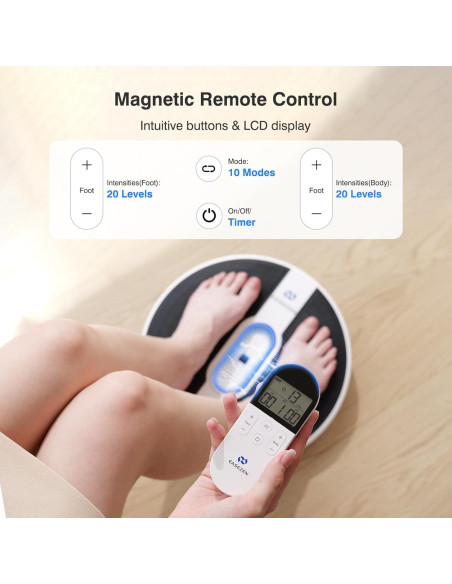 Masajeador de pies EMS EaseZen - TENS recargable, 10 modos Masajeador de pies EMS EaseZen - TENS recargable, 10 modos