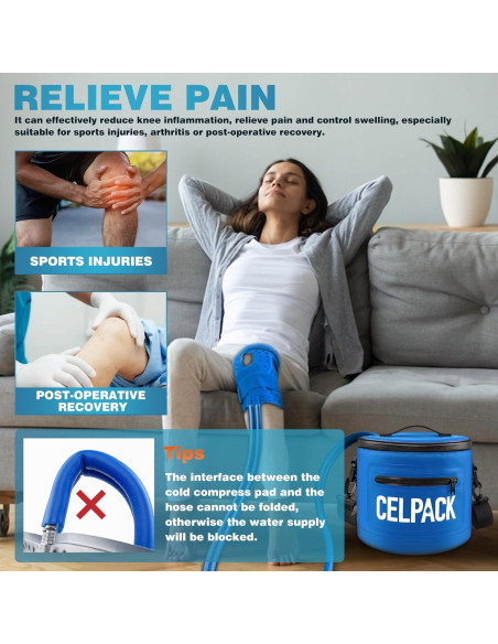 Máquina de Terapia de Hielo Celpack para Rodilla Azul Máquina de Terapia de Hielo Celpack para Rodilla Azul