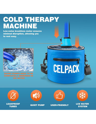Máquina de Terapia de Hielo Celpack para Rodilla Azul