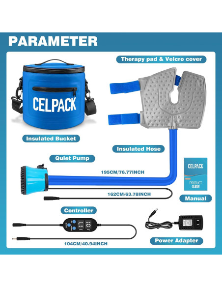 Máquina de Terapia de Hielo Celpack para Rodilla Azul Máquina de Terapia de Hielo Celpack para Rodilla Azul