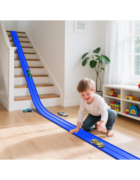 Pista de Carreras Flexible KETIEE 4.88m con 4 Coches y Ventosas Pista de Carreras Flexible KETIEE 4.88m con 4 Coches y Ventosas