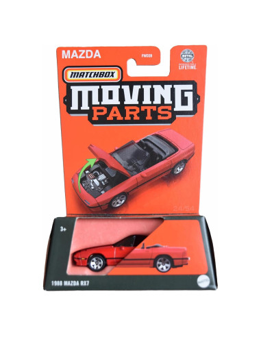 Matchbox Mazda RX7 1988 Rojo Metal 74.8g