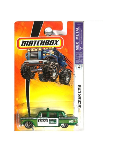 Matchbox Checker Taxi Cab Verde 1:64 Mattel Coleccionable