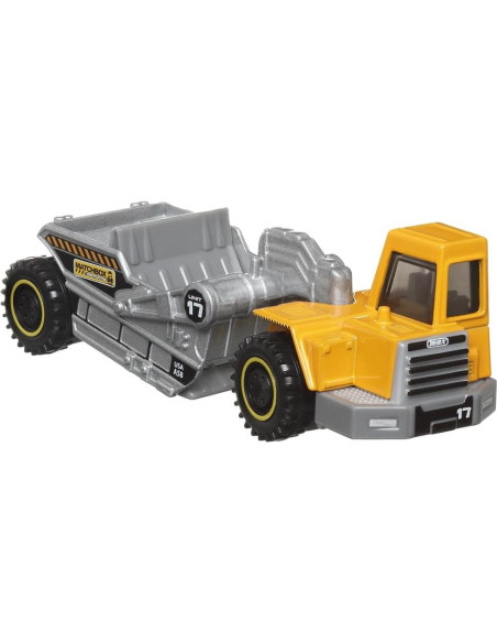 Camión de Construcción Road Scraper Matchbox 1:64 Amarillo Camión de Construcción Road Scraper Matchbox 1:64 Amarillo