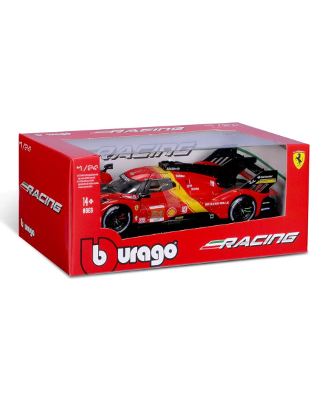 Bburago Ferrari Racing 499P LMH 1:24 Rojo - Modelo Coleccionable Bburago Ferrari Racing 499P LMH 1:24 Rojo - Modelo Coleccionable