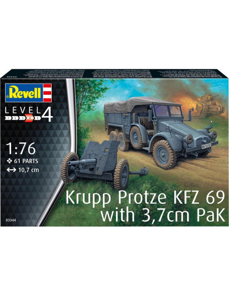 Kit de Modelo Revell Krupp Protze KFZ 69 1:76 Militar Kit de Modelo Revell Krupp Protze KFZ 69 1:76 Militar