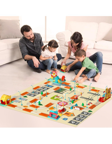 Conjunto de Pista de Carreras Fisca 200 Piezas Ciudad 140x140cm