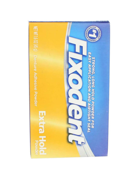Fixodent Polvo Adhesivo para Dentaduras Fijación Extra 45 g Fixodent Polvo Adhesivo para Dentaduras Fijación Extra 45 g