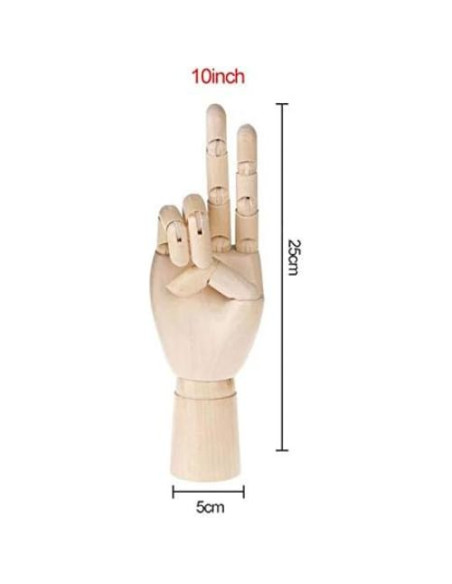 Maniquí de Mano Articulado FUKQVOD 10" Madera Flexible Maniquí de Mano Articulado FUKQVOD 10" Madera Flexible