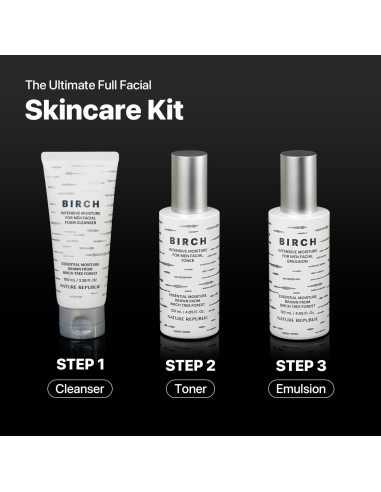 Kit de Cuidado Facial Intensivo Nature Republic para Hombres - 3 Piezas