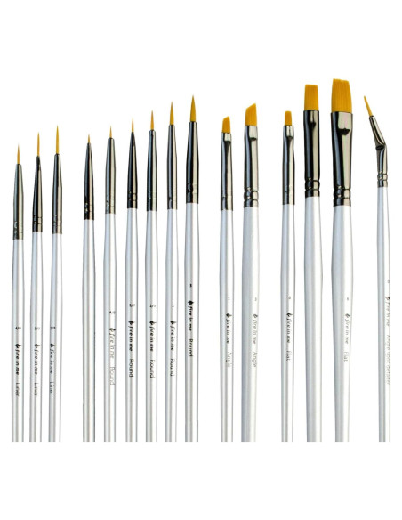 Set de Pinceles Miniatura Fuego en Mí 15 Piezas para Pintura Set de Pinceles Miniatura Fuego en Mí 15 Piezas para Pintura
