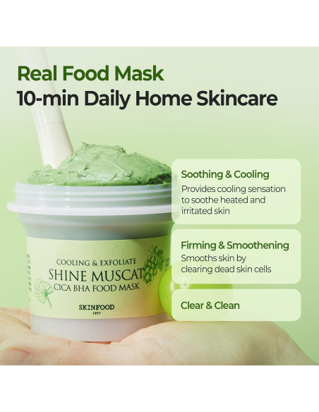 Mascarilla Facial Cica BHA SKINFOOD Shine Muscat 180g Mascarilla Facial Cica BHA SKINFOOD Shine Muscat 180g