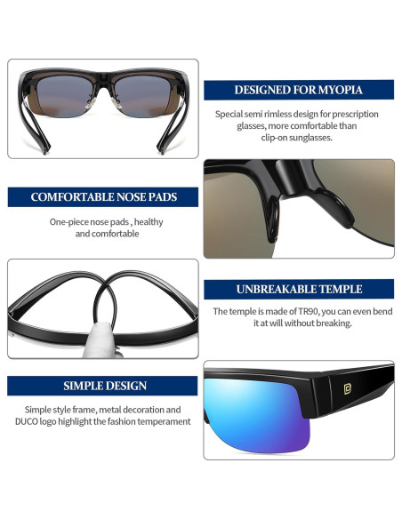 Gafas de Sol Polarizadas DUCO DC8992 UV400 Marco TR90 Gafas de Sol Polarizadas DUCO DC8992 UV400 Marco TR90