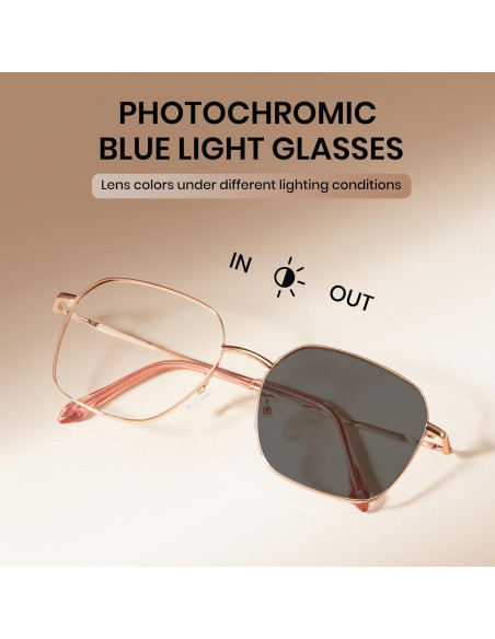 Gafas de Bloqueo de Luz Azul Cyxus Retro Cuadradas Metal Gafas de Bloqueo de Luz Azul Cyxus Retro Cuadradas Metal