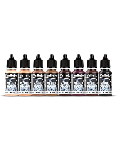 Set de Pintura Facial Vallejo 17ml - 8 Colores Acrílicos Set de Pintura Facial Vallejo 17ml - 8 Colores Acrílicos