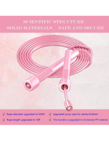 Cuerda de Saltar Sufeasdf para Niños y Mujeres - 3 Piezas Ajustables