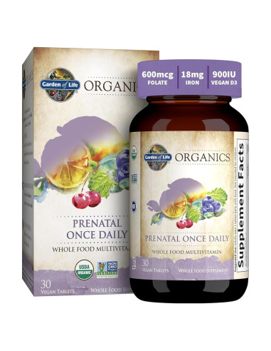 Multivitamina Prenatal Orgánica Garden of Life - 30 Tabletas