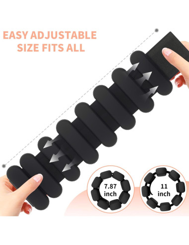 Pesas de Tobillo y Muñeca YOVKOK 0.9 kg Ajustables Negro