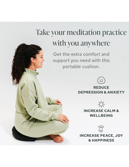 Cojín de Meditación Compacto Mindful Modern - Relleno de Cáscaras de Trigo Sarraceno Cojín de Meditación Compacto Mindful Modern - Relleno de Cáscaras de Trigo Sarraceno