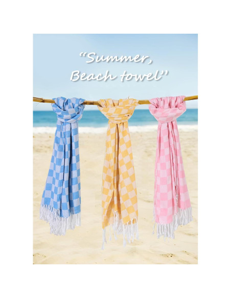 Toallas de Playa Antfuny 2 Piezas Cuadros 180x89 cm Toallas de Playa Antfuny 2 Piezas Cuadros 180x89 cm