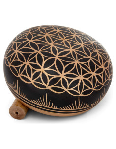 Bowl Cantante Telsha 15 cm Flor de la Vida con Mallet y Cojín