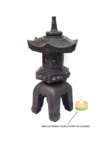 Estatua Pagoda Zen Bellaa 43 cm Jardín Exterior Decoración Estatua Pagoda Zen Bellaa 43 cm Jardín Exterior Decoración