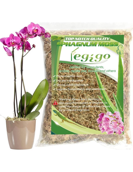 Musgo Sphagnum Premium Legigo 4 QT - Medio para Plantas Musgo Sphagnum Premium Legigo 4 QT - Medio para Plantas